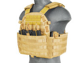 Lancer Tactical 1000D 69T4 Plate Carrier w/ Triple M4 Magazine Pouch