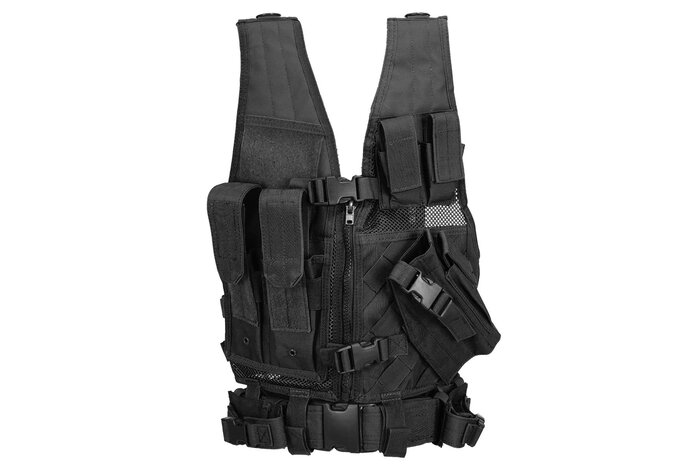 Lancer Tactical Cross Draw Vest 1000D Polyester Youth / Small