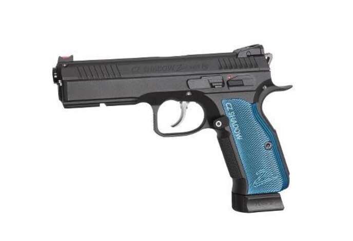 ASG CZ Shadow 2 Full Gas Blowback Pistol with CO2 Magazine, Black and Blue