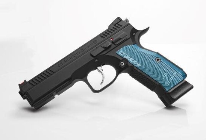 ASG CZ Shadow 2 Full Gas Blowback Pistol with CO2 Magazine, Black and Blue