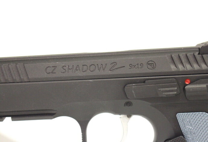 ASG CZ Shadow 2 Full Gas Blowback Pistol with CO2 Magazine, Black and Blue
