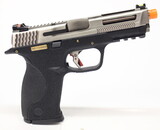 WE-Tech MP4 5.0 Custom Silver Barrel Gas Blowback Airsoft Pistol