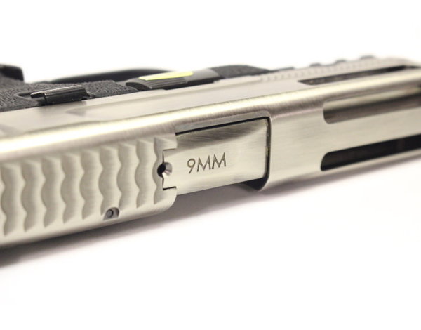 WE Tech WE-Tech MP4 5.0 Custom Silver Barrel Gas Blowback Airsoft Pistol