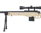 WELL MB4403 L96 Bolt Action Spring Sniper Rifle with Fluted Barrel and Folding Stock