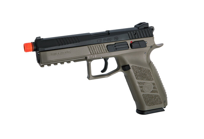 ASG CZ P-09 GBB with CO2 Magazine and 14mm CCW Threaded Barrel