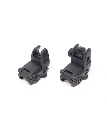 Airsoft Extreme AEX MBUS front and rear flip sight set - BLACK