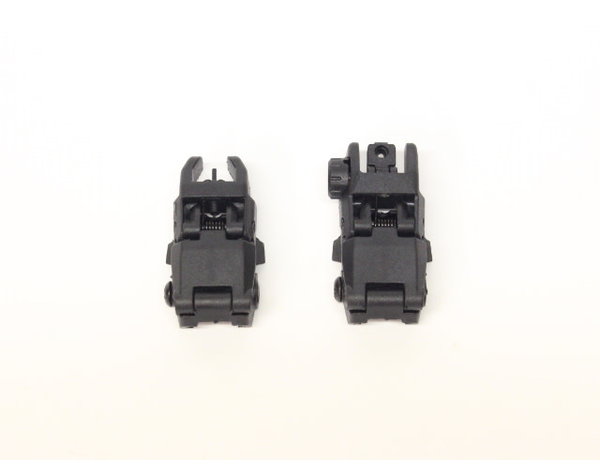 Airsoft Extreme AEX MBUS front and rear flip sight set - BLACK