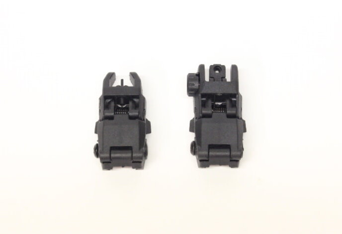 AEX MBUS front and rear flip sight set - BLACK