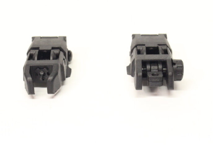 AEX MBUS front and rear flip sight set - BLACK
