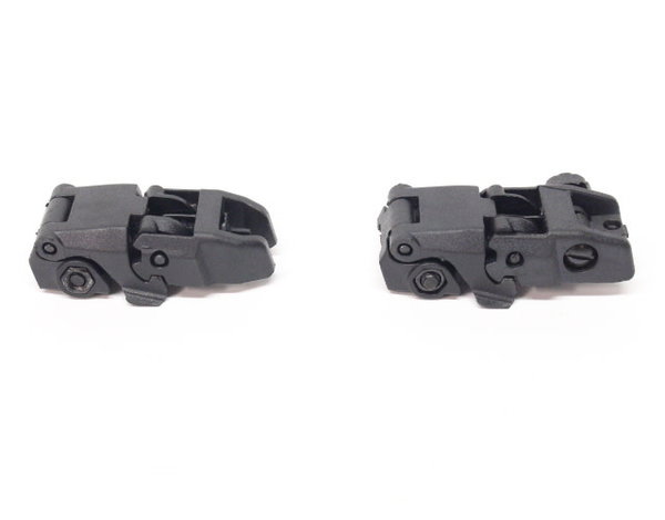 Airsoft Extreme AEX MBUS front and rear flip sight set - BLACK