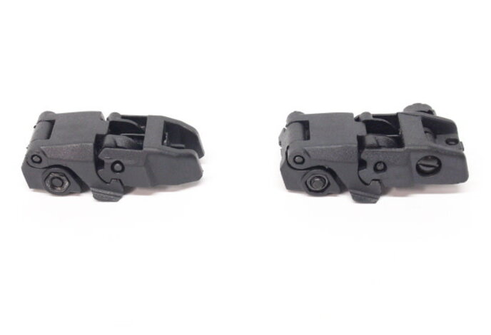 AEX MBUS front and rear flip sight set - BLACK