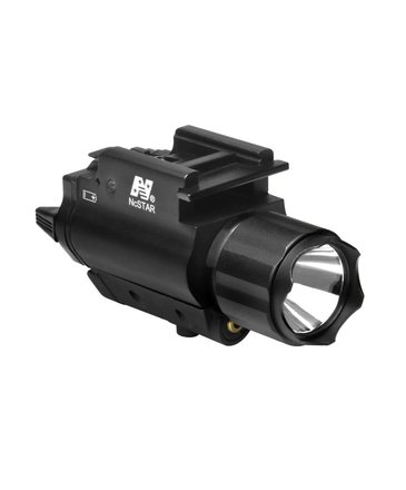 NcStar NC Star 3W 120 Lumen FlashLight & Red Laser QD Mount