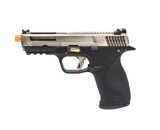 WE-Tech MP4 5.0 Custom Silver Barrel Gas Blowback Airsoft Pistol