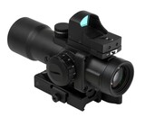 NC Star Compact Prismatic 3.5x32mm Illuminated Scope with Red Dot Sight
