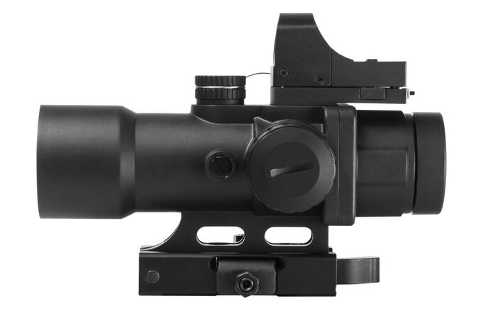 NC Star Compact Prismatic 3.5x32mm Illuminated Scope with Red Dot Sight