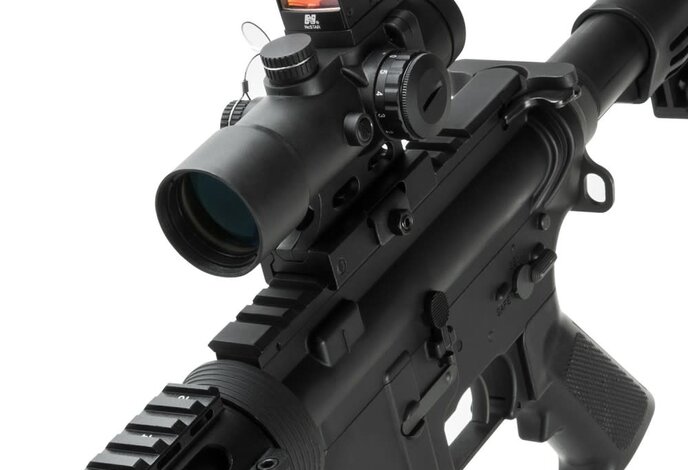 NC Star Compact Prismatic 3.5x32mm Illuminated Scope with Red Dot Sight