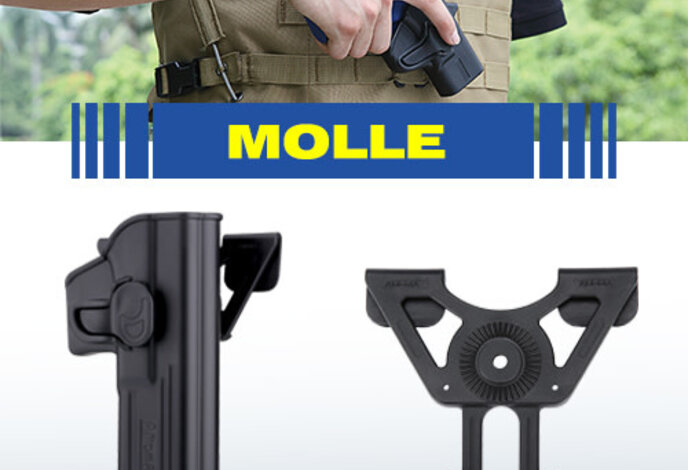 Molle holster adapter for Amomax/Cytac/Strike Systems holsters. Flat Dark Earth.