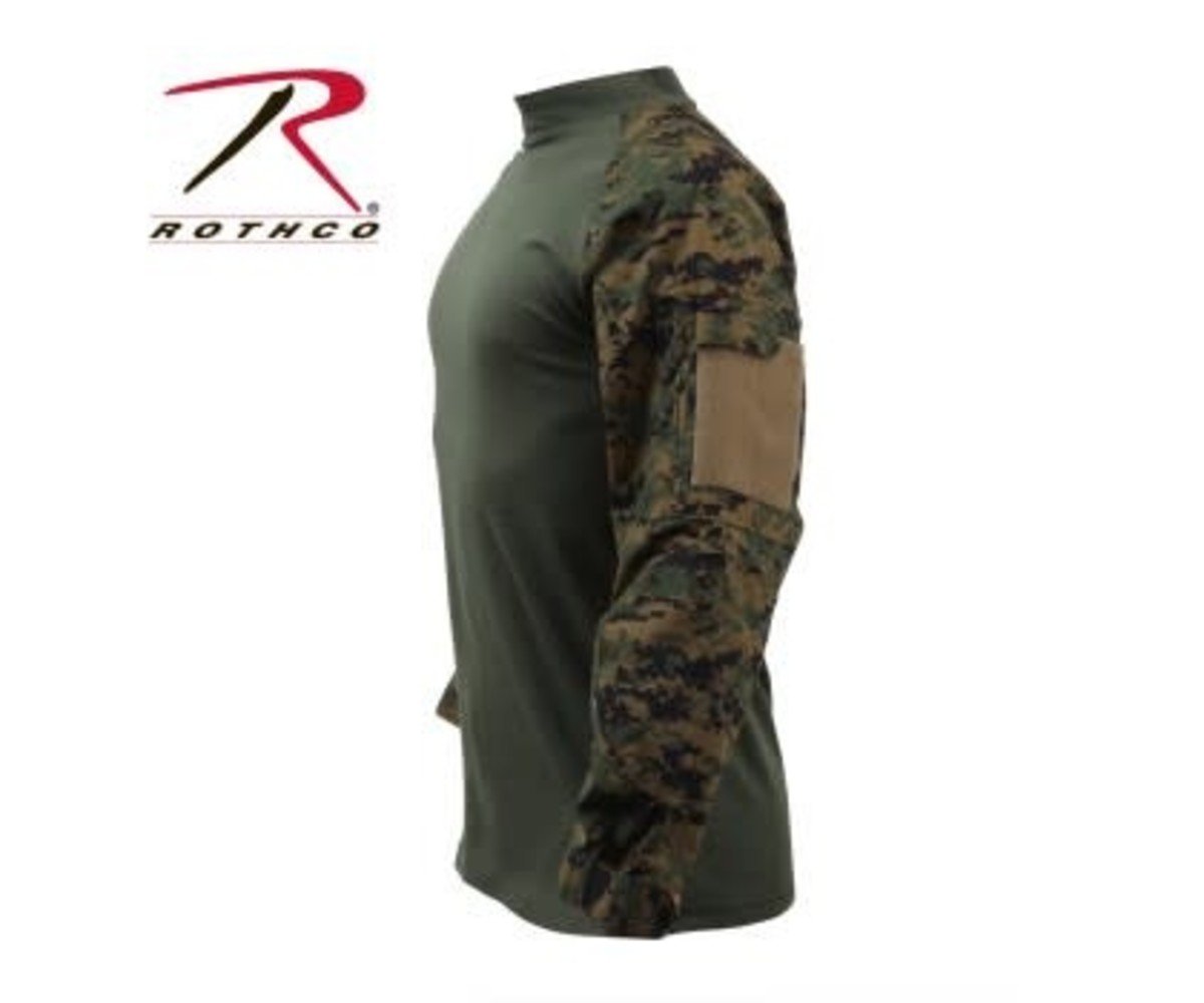 Rothco Combat Shirt, Desert Digital Camo - Airsoft Extreme