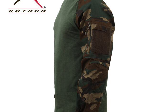 Rothco Combat Shirt, Woodland
