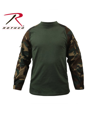 Rothco Rothco Combat Shirt, Woodland