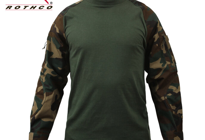 Rothco Combat Shirt, Woodland