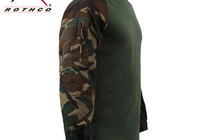 Rothco Combat Shirt, Woodland