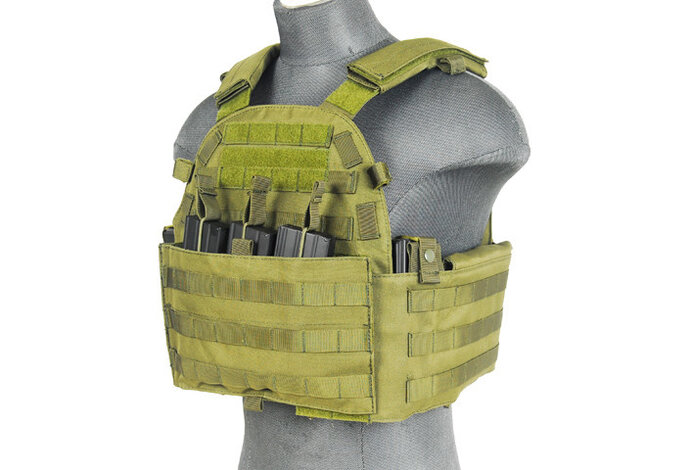 Lancer Tactical 1000D 69T4 Plate Carrier w/ Triple M4 Magazine Pouch