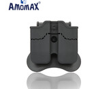 Amomax Hardshell Double Magazine Pouch 1911 Single Stack Magazines, Black