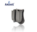 Amomax Amomax Hardshell Double Magazine Pouch 1911 Single Stack Magazines, Flat Dark Earth