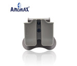 Amomax Amomax Hardshell Double Magazine Pouch 1911 Single Stack Magazines, Flat Dark Earth