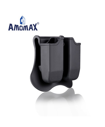 Amomax Amomax Hardshell Dbl Mag Pouch Glock Mag, Blk