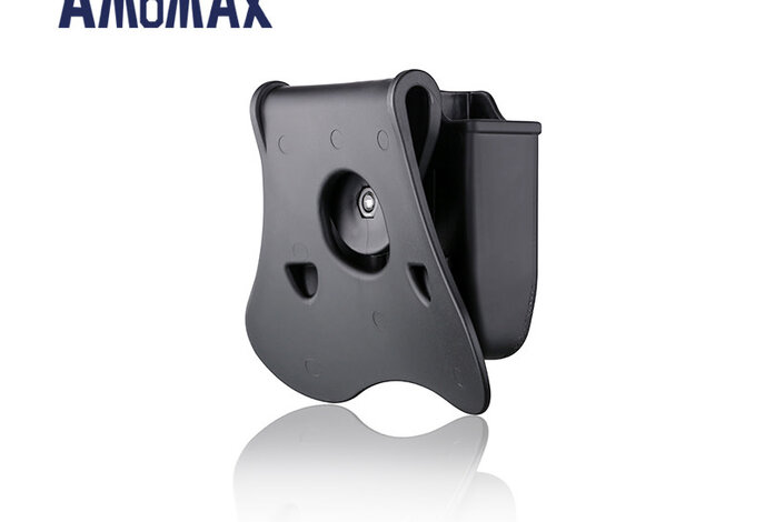 Amomax hardshell double magazine pouch for Glock magazines, flat dark earth