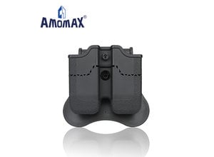 Amomax Amomax Hardshell Dbl Mag Pouch H&K & Sig P320/M17 Mag, Blk