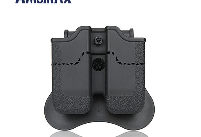 Amomax Hardshell Double Magazine Pouch H&K and Sig P320/M17 Magazines, Black