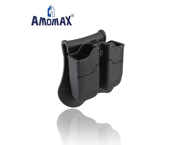 Amomax Amomax Hardshell Double Magazine Pouch H&K and Sig P320/M17 Magazines, Black