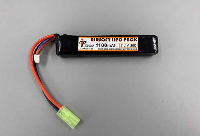 iPower 11.1v 1100mAh 20C Stock Tube LiPo Battery Tamiya