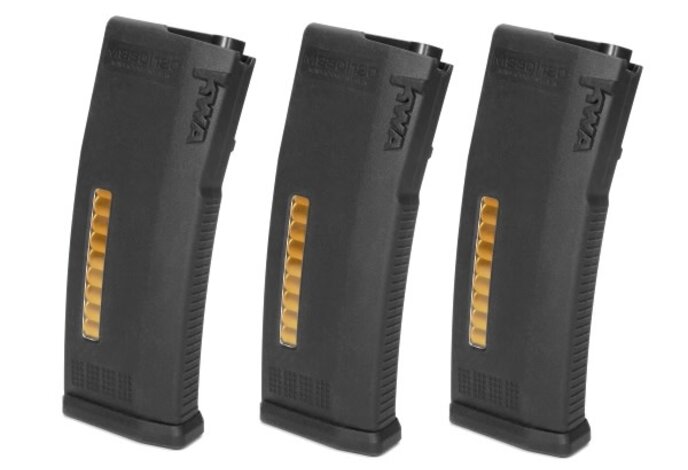 KWA KWA MS120c Adjustable ERG/AEG2.5/AEG3 Mid-Cap Magazines, 3-Pack Adjustable ERG/AEG2.5/AEG3 Mid-Cap Magazines, 3-Pack
