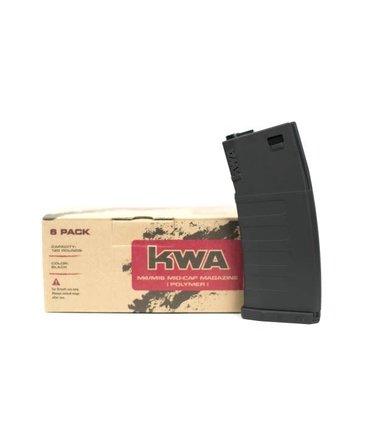 KWA KWA KM4 K120 Mid-Cap Magazine 6-Pack, Black