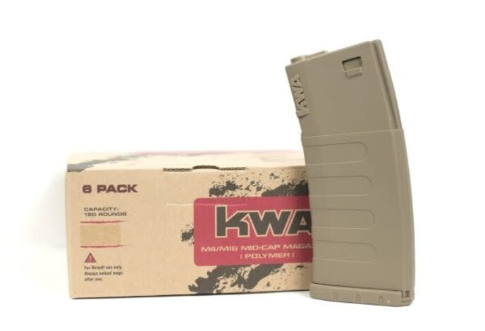 KWA KM4 K120 Mid-Cap Magazine 6-Pack, Flat Dark Earth