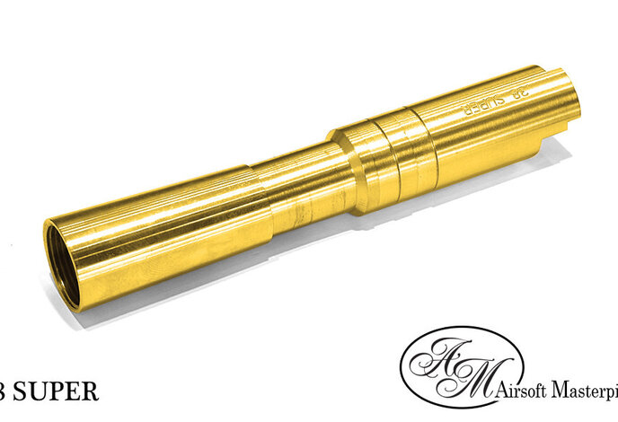 Airsoft Masterpiece Super Fix Outer Barrel for Compensator for 4.3 Hi Capa Gold