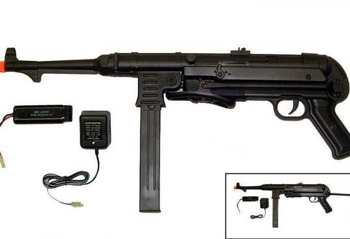 AGM MP40 MP007 Full Metal WWII Electric Rifle with Battery and Charger Black