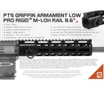 PTS PTS Griffin Armament Low Pro RIGID M-LOK Rail 8.6"