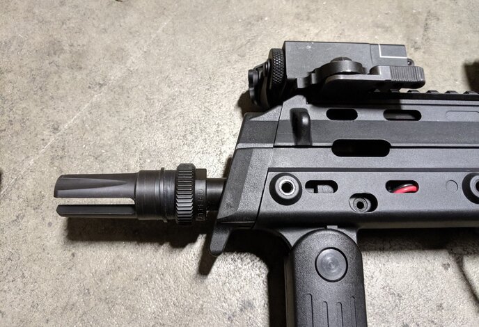 PTS MP7 51T AAC Blackout Flash Hider 12mm CW for Umarex MP7 AEG and KWA MP7 GBB SMG