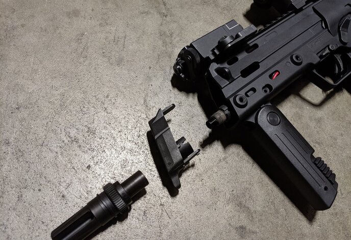 PTS MP7 51T AAC Blackout Flash Hider 12mm CW for Umarex MP7 AEG and KWA MP7 GBB SMG