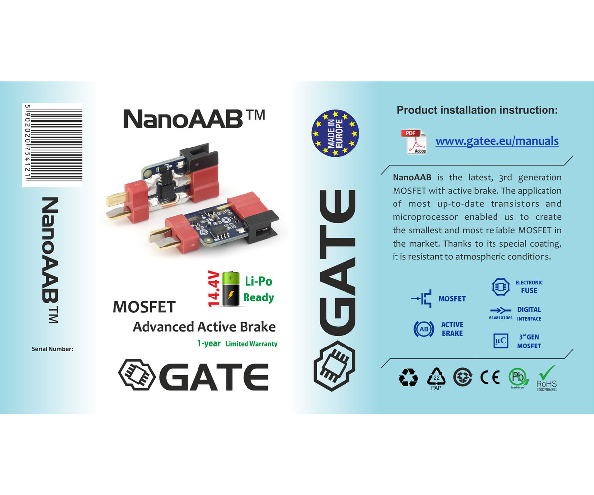 Airsoft Gate Electronics Pièces Upgrade Gate Mosfet NanoAAB