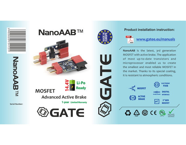 GATE GATE NanoAAB 3rd Gen Active Braking MOSFET with eFuse