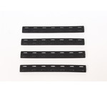 Castellan M-Lok Rail Cover, Black, Long, 4-Pack