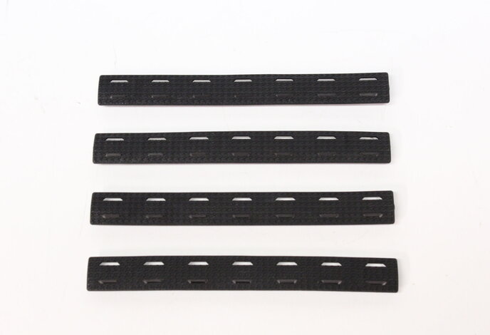 Castellan M-Lok Rail Cover, Black, Long, 4-Pack