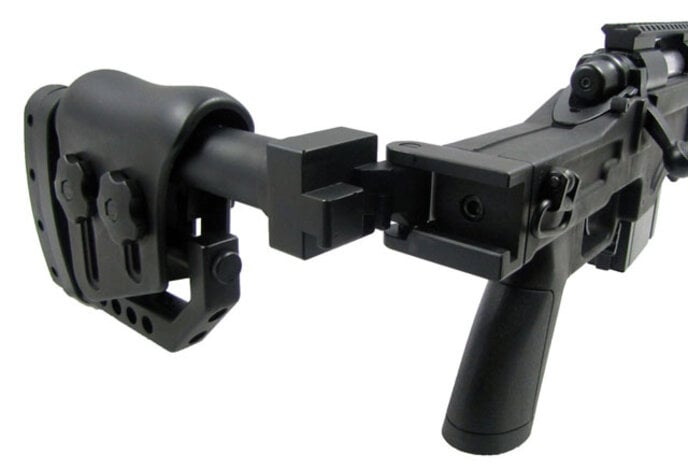 WELL MB4411 M24 Octagon spring action bolt rifle, black