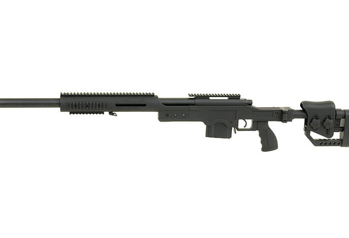 WELL MB4410 M24 / M28 Spring Action Bolt Rifle with Folding Stock, Black